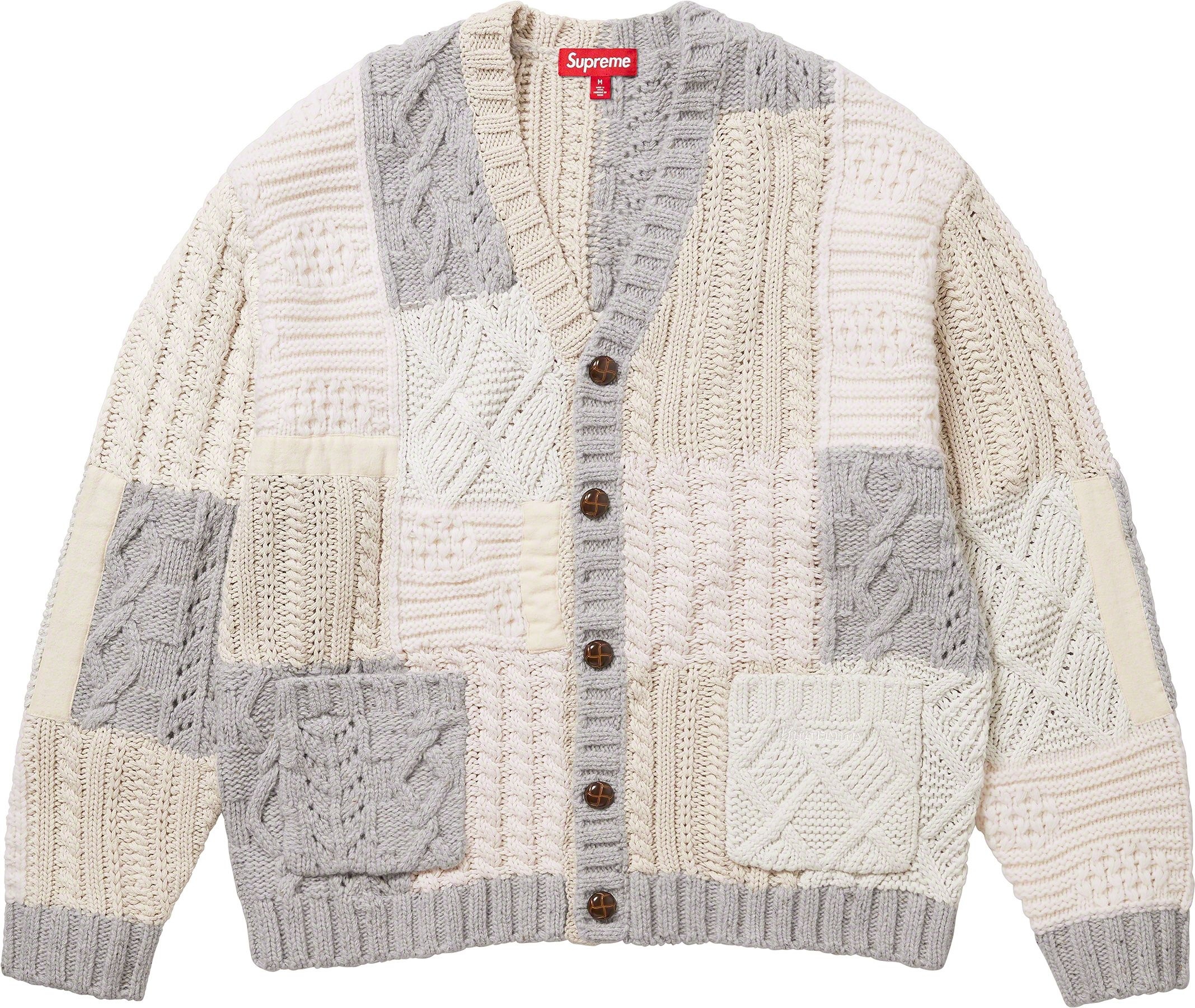 Patchwork Cable Knit Cardigan view 8